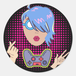 Spielerin Runder Aufkleber
