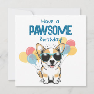 Spielerisch Alles Gute zum Geburtstag Cooler Corgi