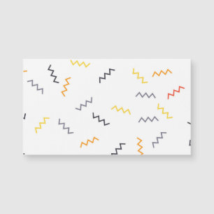 Spielerisch, farbenfroh, trendig, modern gezackt magnetkarte