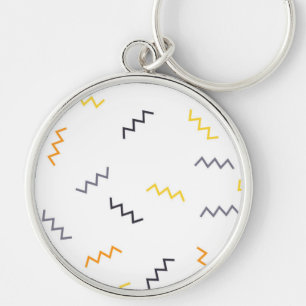 Spielerisch, farbenfroh, trendig, modern gezackt schlüsselanhänger