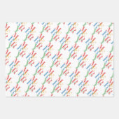 Spielerisch farbenfrohe Trio Pack of Geschenkpapier Set (Vorderseite)