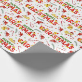 Spielerisch frohe Weihnachten - Niedliche Weihnach Geschenkpapier (Ecke)