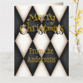 Spielerisch Harlequin Festliche Personalisierte We Karte (Gelbe Blume)