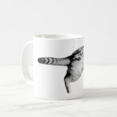 Spielerisch in Schwarz und Weiß Gedreht Kaffeetasse (Vorderseite Links)