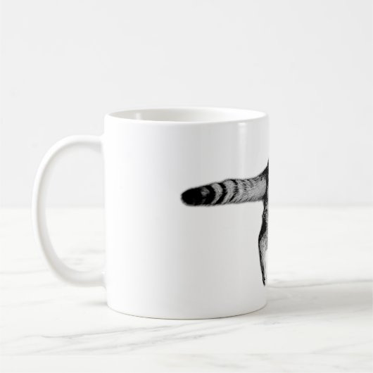 Spielerisch in Schwarz und Weiß Gedreht Kaffeetasse (Links)