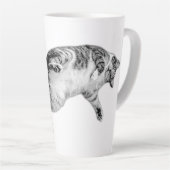 Spielerisch in Schwarz und Weiß Gedreht Milchtasse (Rechte Ecke)