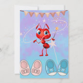 spielerisch kinderähnliche Babyspielerin Einladung (Rückseite)