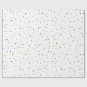 Spielerisch lebendige mehrfarbige Punkte Geschenkpapier (Flach)