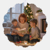 Spielerisch Retro Scribbles Frohe Weihnachts-Keepa Ornament Karte (Rückseite)