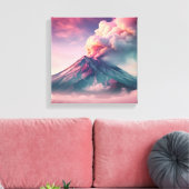 Spielerisch rosa Vulkanausbruch Leinwanddruck (Insitu (Wohnzimmer))