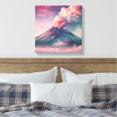 Spielerisch rosa Vulkanausbruch Leinwanddruck (Insitu (Schlafzimmer))