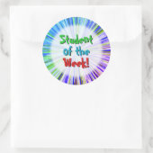 Spielerisch "Student der Woche"! Aufkleber (Tasche)