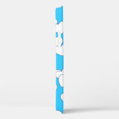 Spielerisch Weiße Herzen auf wunderschönes Blau Case-Mate iPhone Hülle (Rückseite / Rechts)