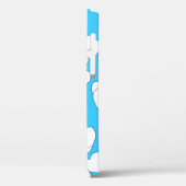 Spielerisch Weiße Herzen auf wunderschönes Blau Case-Mate iPhone Hülle (Rückseite / Links)