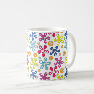 Spielerische abstrakte Gekritzel-Formen Kaffeetasse