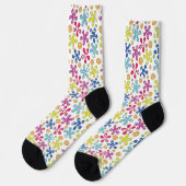 Spielerische abstrakte Gekritzel-Formen Socken (Linkes Detail)
