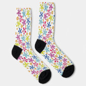 Spielerische abstrakte Gekritzel-Formen Socken (Rechts)
