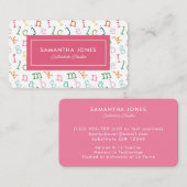 Spielerische Alphabet-Ersatzlehrer-Visitenkarte Visitenkarte (Vorne/Hinten)