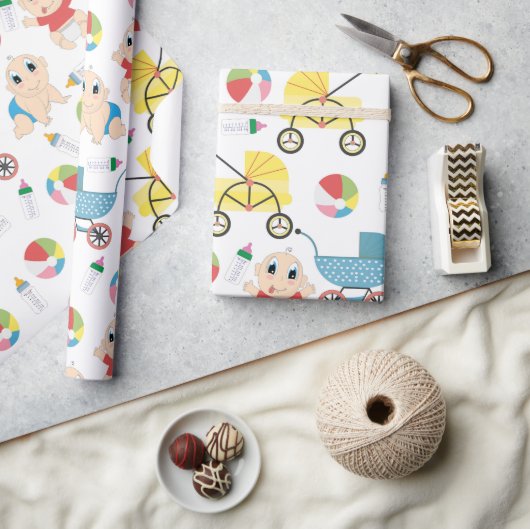 Spielerische Babys Geschenkpapier (Kunsthandwerk)