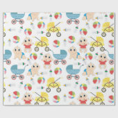 Spielerische Babys Geschenkpapier (Flach)