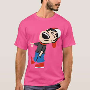 Spielerische Bienen-Cartoon – Helle gelbe glücklic T-Shirt