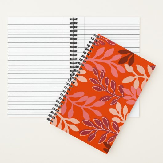 Spielerische blumengeschmückte Blätter Notizblock (Innen)