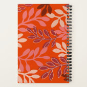 Spielerische blumengeschmückte Blätter Notizblock (Rückseite)