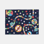 Spielerische Brettspiel-Muster-Decke Fleecedecke (Vorderseite (Horizontal))