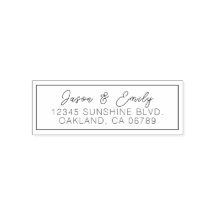 spielerische Briefmarke der SkriptRücksendeadresse