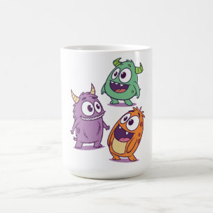 Spielerische Cartoon-Monster - Niedliche Mit Augen Kaffeetasse