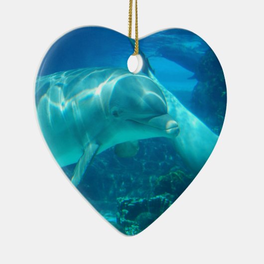 Spielerische Delphin-Verzierungen Keramik Ornament (Rechts)