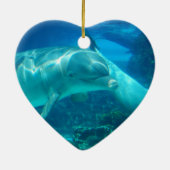 Spielerische Delphin-Verzierungen Keramik Ornament (Hinten)