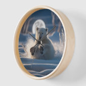 spielerische Eisbärenrollen im Schnee Uhr (Winkel)