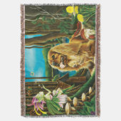 Spielerische Fantasie Cavalier Spaniel Feenfigur Decke (Vorderseite Vertikal)