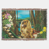 Spielerische Fantasie Cavalier Spaniel Feenfigur Decke (Vorderseite)