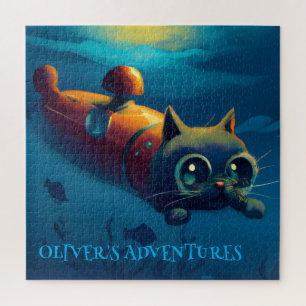 SPIELERISCHE FANTASIE UNTERWASSER-KATZE PUZZLE