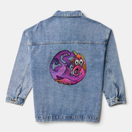 Spielerische Fantasiegestalten Jeansjacke