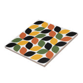 Spielerische, farbenfrohe, moderne Musterblattabst Fliese (Seite)