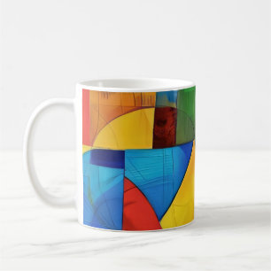 Spielerische Farbgeometrie Kaffeetasse