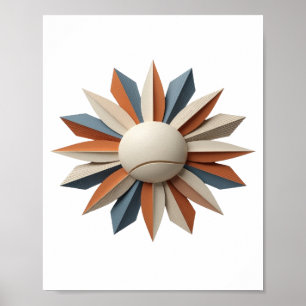 Spielerische graue ABSTRACT ART Kunstprint Poster
