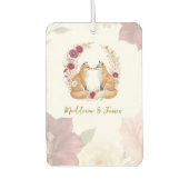 Spielerische Herbstfoxhochzeit Autolufterfrischer (Vorderseite)