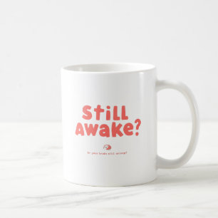 Spielerische Korallen-"Noch wach?"-Gehirn-Kunst Kaffeetasse