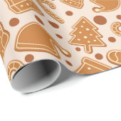Spielerische Lebkuchen Kekse Weihnachtsgeschenk Geschenkpapier (Rolleneckpunkt)