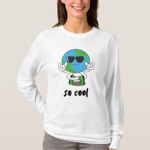 Spielerische Mehrfarben-Erde-Fels-Handgeste T-Shirt