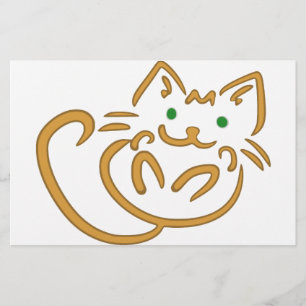 Spielerische Miezekatze Briefpapier