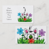 Spielerische Miezekatze Visitenkarte (Vorne/Hinten)