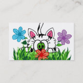 Spielerische Miezekatze Visitenkarte (Rückseite)