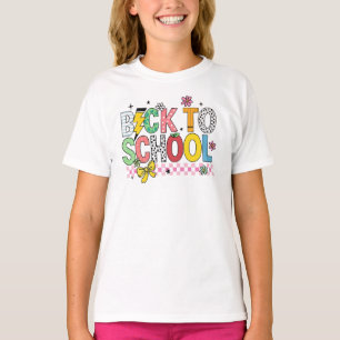 Spielerische Muster "Zurück in die Schule" Spaß T T-Shirt