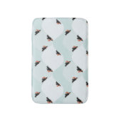 Spielerische Pinguine, die auf dem Schneepattern g Badematte (Vorderseite Vertikal)