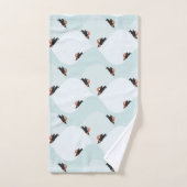 Spielerische Pinguine, die auf dem Schneepattern g Badhandtuch Set (Handtuch)